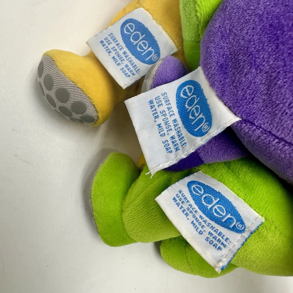 Vintage Teletubbies Plush 1998 Eden Beanie Dipsy Tinky Laa Laa Lot of 3 Read See - Picture 9 of 12